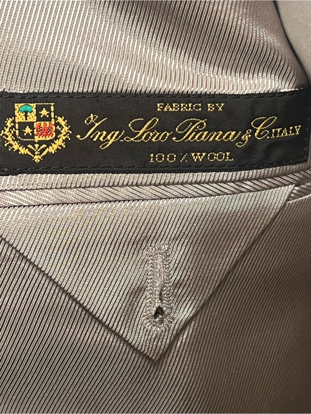 NWT Daniel Cremieux Loro Piana Worsted Wool Sport Coat Blazer Beige Men 50L - Picture 11 of 12